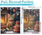 Mrmioom 5d Christmas Diamond Art Kits For Adults  Diy Christmas Cat Diamond