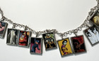 Hand-crafted Cirque Du Soleil Collage Soldered Glass Charm Necklace Ooak
