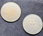 Canadian Large Cents Lot Of 2 Mixed Dates Fast Shipping         