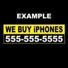 Custom  we Buy Iphones  Computer Business Sticker Sign Apple Cell Phone New Used