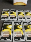 Lot Of 9-6 Packs Of Duracell Activair Hearing Aid Batteries  312 Ex 8 25 Fresh