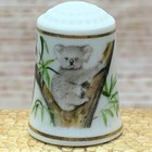 Vintage Wwf 1981 Bone China Koala Bear Thimble Collectible Souvenir