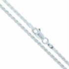 Diamond Cut Rope Chain Necklace Silver Plated 16-30 Inches