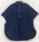 Vintage Size S m Dark Navy Wool Cape Military Nurse Theater