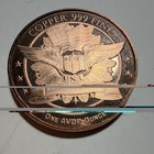 Statue Of Liberty Usa Eagle 1 Oz Avdp  999 Fine Copper Round In Capsule