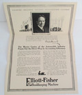 1916 Elliott-fisher Bookkeeping Machines Brochure  As Shown By W c  Durant