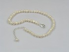 Cultured Freshwater White Seed Pearl   Sterling Silver 8 -10  Ankle Bracelet