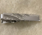 Vintage Sterling Silver Engraved Etched Tie Bar Clip