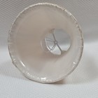Beige white Gingham Plaid Fabric Bell Clip-on Pleated Lamp Shade 3 x5 5 x4 5 