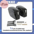 Large 60l Motorcycle Hard Saddle Bags W brackets Compatible With Harley Davidson