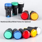 12pcs 110v Ac 22mm Led Pilot Indicator Light Indicator Panel Light Red R g b a