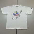 Vintage 90s Usa Vs Sweden Davis Cup Tennis Open Shirt Size Xl Single Stitch 1992