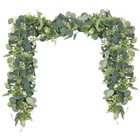 2 Pack Garland 6 Ft Artificial Greenery Faux Vines 88 2pcs Plants Eucalyptus