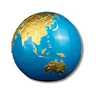 2023 Barbados Blue Marble Glow In The Dark 3oz Silver Shaped Gilded Coin