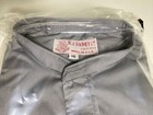 Rj Toomey Short Sleeve Clerical Neckband Shirt Size 16 Gray New