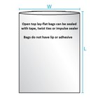 14x20  Clear Poly Plastic 1-mil Bags T-shirt Apparel Packaging Open Top Baggies