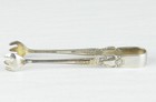 International Silver Brocade Pattern Sterling Silver 4  Claw Sugar Tongs C1950