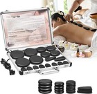 18 Pcs Massage Stone Set Hot Spa Rock Basalt Massage Lava Natural Kit Heater Box