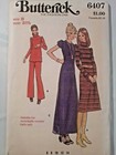 Butterick 6407 Sweater Dress Top Pants Sewing Pattern Ladies 8 Vtg 70 s Uc Knit