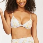 Billabong Bikini Top Juniors Medium 10 Skies For Days Ceci Triangle Blue Floral