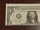 2001  1 Bill Unc - Cutting Error Shows Part Of Next Note  Dramatic Error 