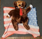 Authentic 2017 Trumpy Bear Deluxe Plush Trump Bear With Pack Away American Flag