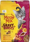 Meow Mix Gravy Bursts Savory Chicken Flavor Dry Cat Food 13 5 Lb Pack Of 3  New