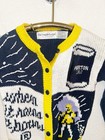 Vtg     rare The Eagle   s Eye Morton   s Salt Handknit Kid   s Cardigan Sweater Sz  4-5