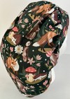 Fox Rabbit Hedgehog Print Size Large Medical Bouffant Scrub Cap Surgery Hat