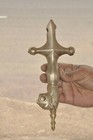 Old Brass Lion Head Crafted Handcrafted Engraved Sword Handle hilt