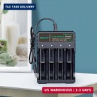 18650 Battery Charger 4-bay 5v 2a For Rechargeable Batteries 3 7v Li-ion Tr Imr