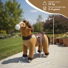 Qaba Ride On Horse For Ages 3-5  29 5 Inch Plush Riding Pony  Dark Brown