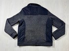 Cb Sports Zip Up Midweight Fleece Lined Knit Large Charcoal Jacket