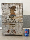      Amazing Antique Old American Folk Art Boy Scouts Bsa Carved Wood Box  1920s