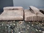 2 Antique Wood Wallpaper Border Indian  Fabric   Textile Print Blocks Cool      