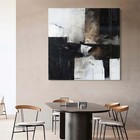 Black Hand-painted Oil Painting Canvas Wall Art Home Decor For Living Room 