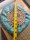 Blue Woven Seagrass Belly Basket For Storage Plant Pot Basket And Laundry