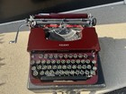 1935 Corona  silent 1s  Mechanical Typewriter In Burgundy Red W  Hard Case