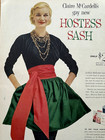 Vintage 1955 Women s Hostess Sash Claire Mccardell Fashion Print Ad Magazine