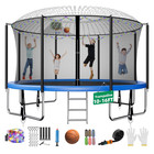 12ft 1000lbs Trampoline Adults kidsoutdoor Trampoline With Enclosure Net Hoop