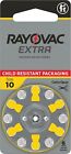 60 Rayovac Extra Advance Hearing Aid Batteries Size 10  10 Packs Of  6 Batteries