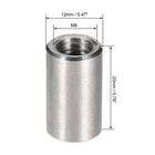 Round Connector Nuts M8x20mm Sleeve Rod Bar Stud Nut Stainless Steel 10sets