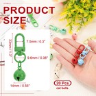20 Pcs Dog Bell  Cat Bell Dog Collar Bell Small Pet Bells Keychain  Green