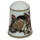 Songbirds Of The World  bullfinch  Franklin Porcelain Robin Hill Thimble 1983