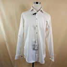 New Pronto Uomo 17 36 37 Slim Fit Tuxedo Dress Shirt White French Cuff Mens