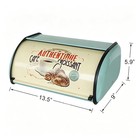 Sotech Blue Bread Box Kitchen Container For Bread Food Storage Vintage Boxes