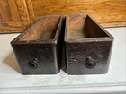 Vtg Antique Treadle Sewing Machine Drawers Set Of 2 Wooden Singer Cabinet Box