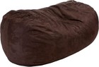 Oversized 8-foot Suede Bean Bag Chair With Childproof Zippers - Versatile   Chic