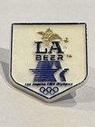 Anheuser Busch La Beer 1984 Los Angeles Olympic Games Sponsor Plastic Pin Badge
