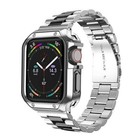 Metal Strap tpu Case For Apple Watch Series 8 7 Se 6 5 4 3 Stainless Steel Strap